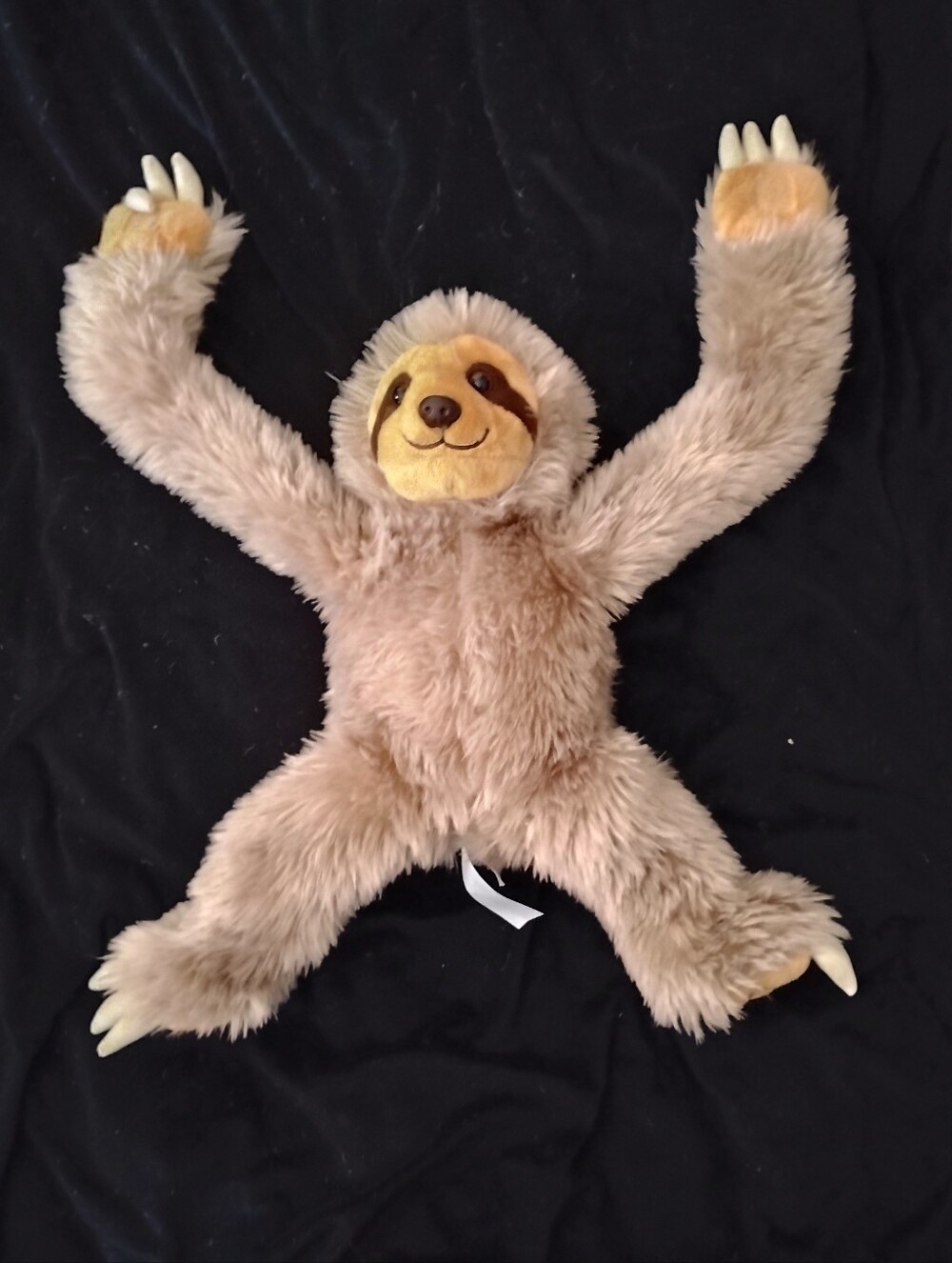 Fiesta Beige Plush Sloth with Yellow Face and Claws